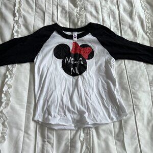American Apparel 4T Girls "Minnie Me" Disney Parks Raglan Shirt